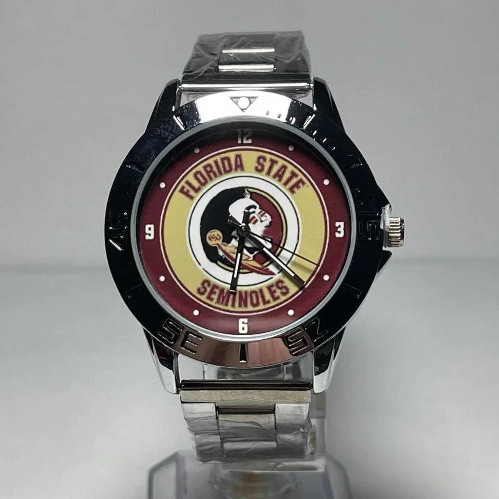 Florida State Seminoles NCAA Stainless Steel Men's Watch NEW!!